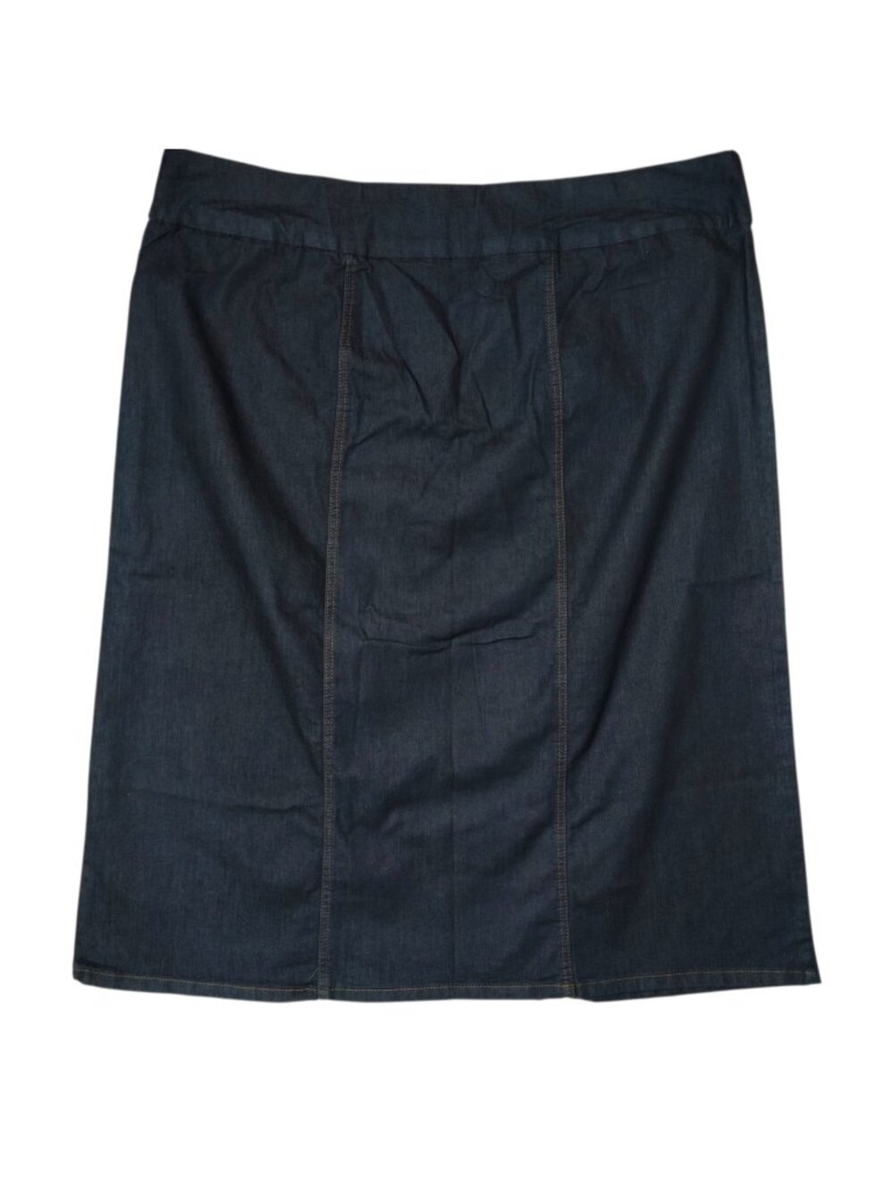 Woman Within Denim Stretch Jean Skirt Womens 24W Midi Pull On Modest